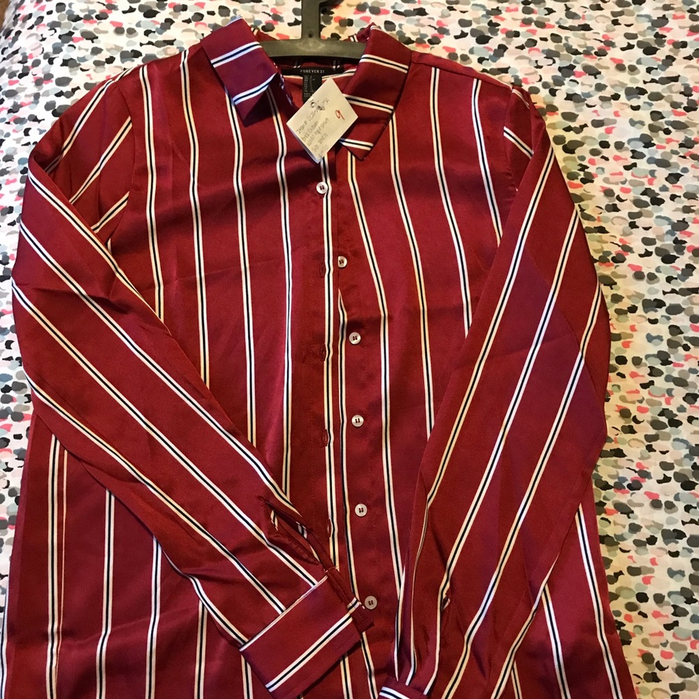 Forever 21 Satin Button down shirt